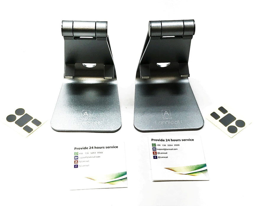 Lamicall "A" Grey Adjustable Cell Phone Holder [Lot of 2] NOS