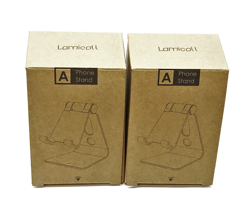 Lamicall "A" Grey Adjustable Cell Phone Holder [Lot of 2] NOS