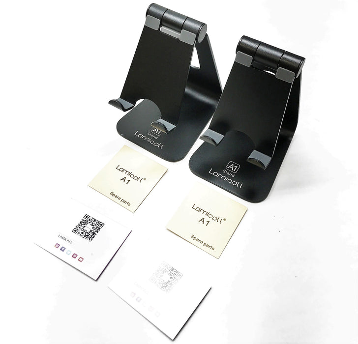 Lamicall "A1" Black Adjustable Cell Phone/Tablet Holder [Lot of 2] NOS