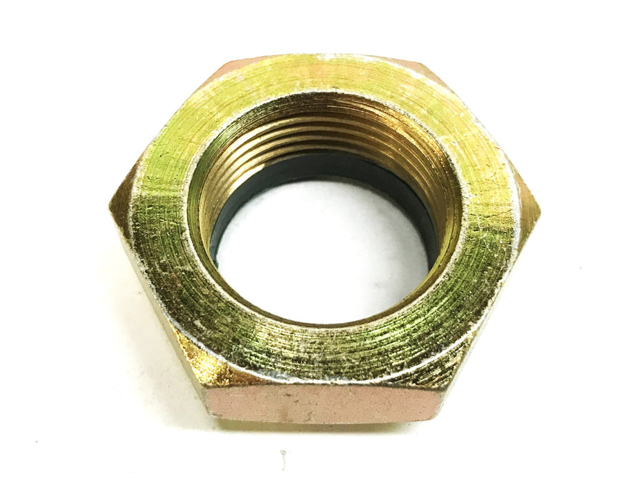 Volvo Construction OEM 1-1/8" Yellow Zinc Plated Steel Lock Nut CH37M-20Z NOS