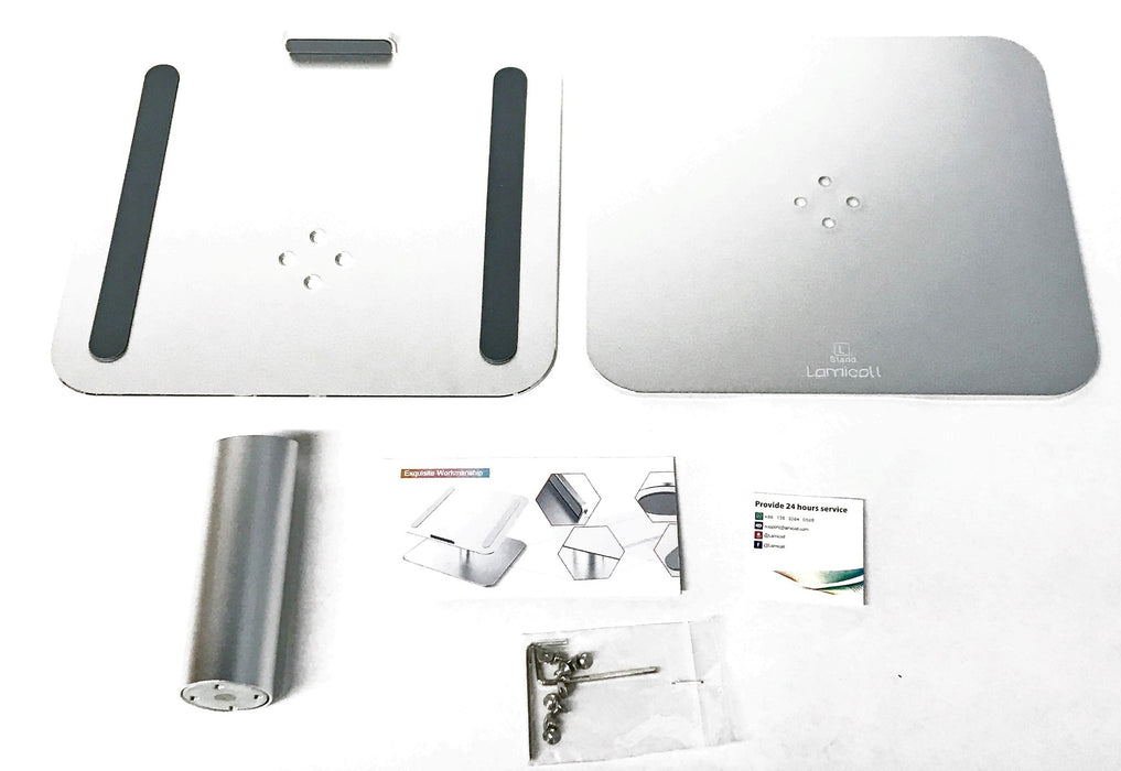 Lamicall "L" Silver 360 Rotatable Laptop Stand L-US-S-RY NOS