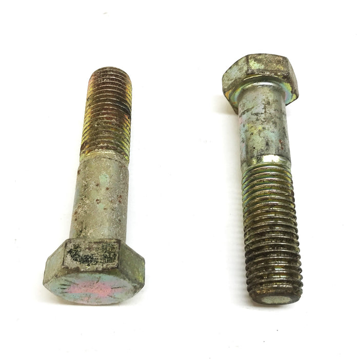 Unbranded 1"-14 x 4-1/2" Grade 8 Yellow Zinc Plated Hex Cap Bolt [Lot of 2] USED