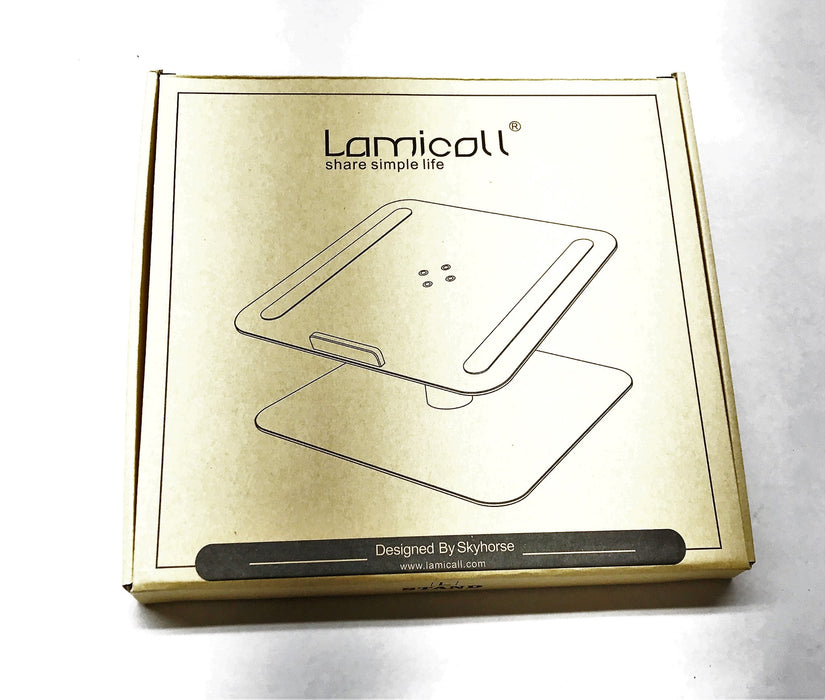Lamicall "L" Silver 360 Rotatable Laptop Stand L-US-S-RY NOS