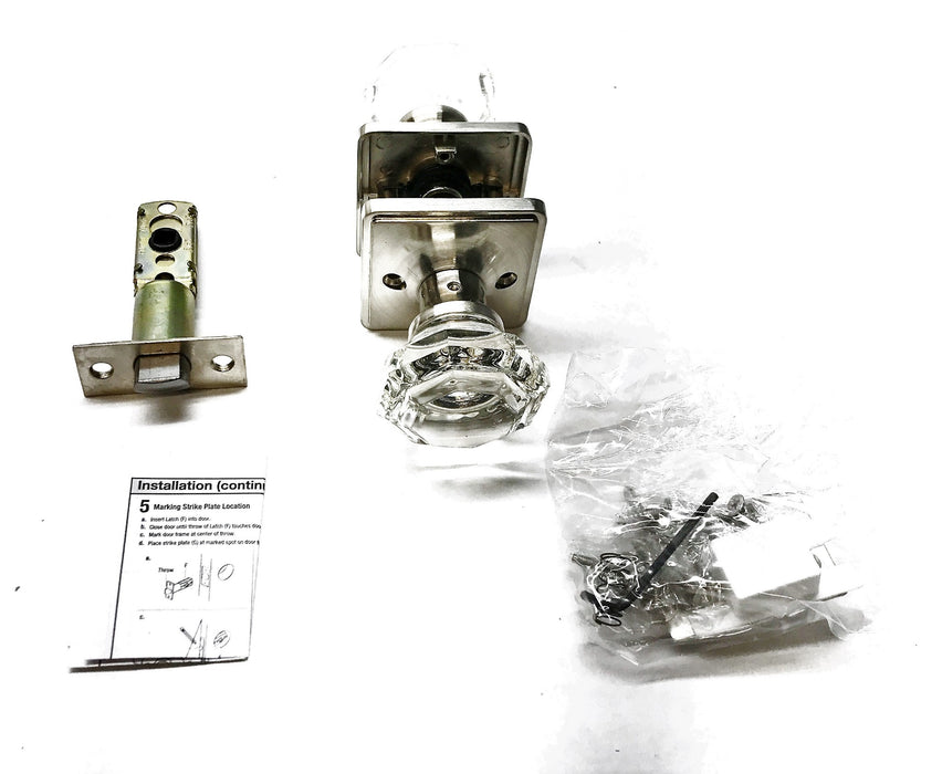 Golden Time Hardware Crystal Door Handle Assembly DLC6SNBK NOS