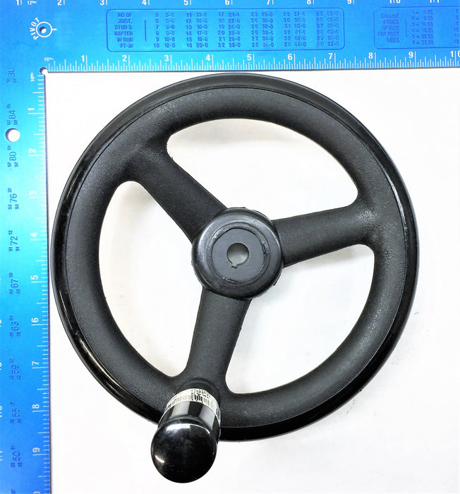 MCMASTER-CARR Black Nylon Unthreaded Through-Hole Spoked Hand Wheel 6243K54 NOS