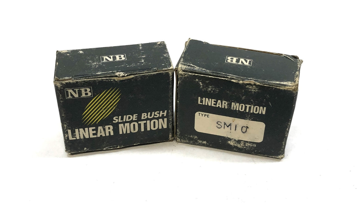 NB Linear Motion Slide Ball Bushing (Box of 2) SM10 [Lot of 2] NOS