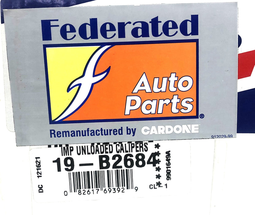 Cardone Federated Disc Brake Caliper 19-B2684 REMANUFACTURED