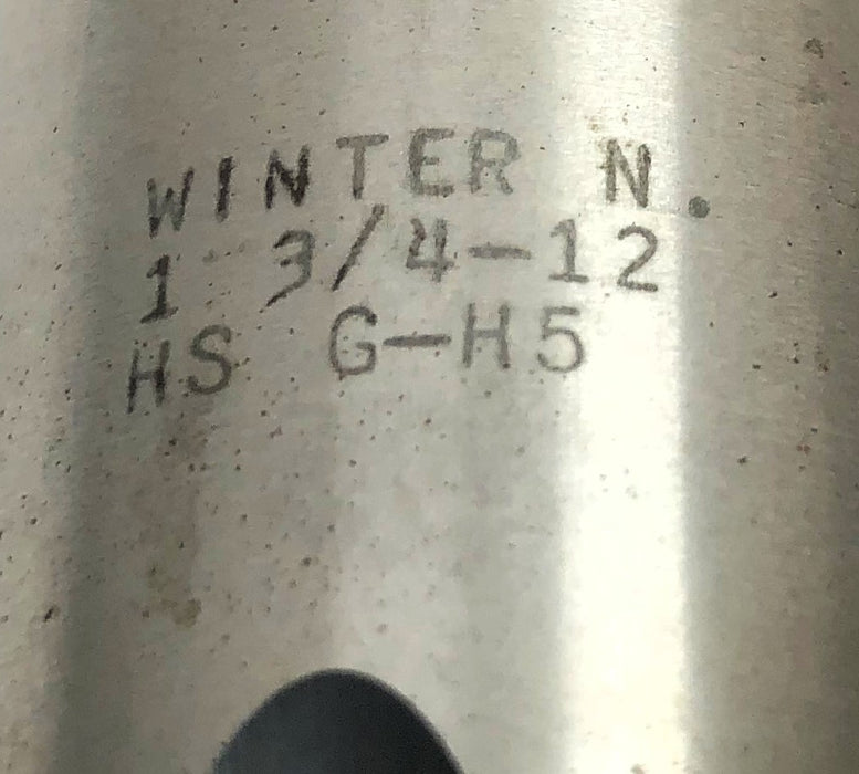Winter N. 1-3/4 INCH - 12 HS Hand Flute Tap G-H5 USED