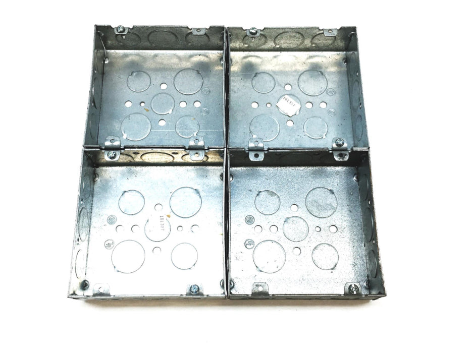 Unbranded 1X5 Inch Steel Gang Outlet Box [Lot of 4] NOS