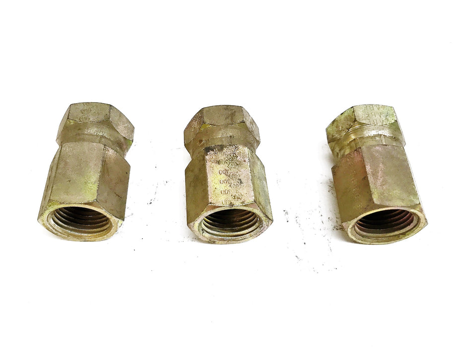 Unbranded 1/2" NPSM Female to 1/2" Female Pipe Fitting 9255X8X8 [Lot of 3] NOS