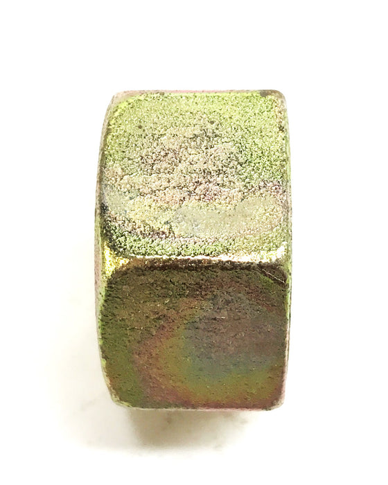 Unbranded 1 inch Yellow Zinc Plated Steel Hex Nuts [Lot of 5] NOS