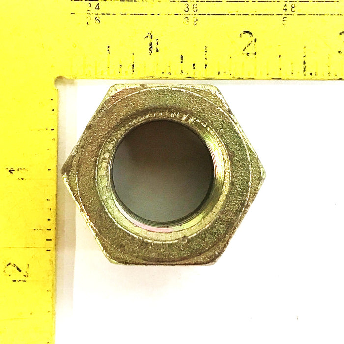 Unbranded 1 inch Yellow Zinc Plated Steel Hex Nuts [Lot of 5] NOS