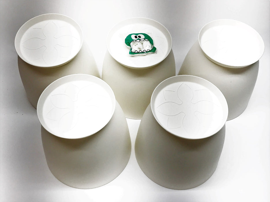 Mkono Cream/White Indoor Plastic Planters YYHP0016 [Lot of 5] NOS