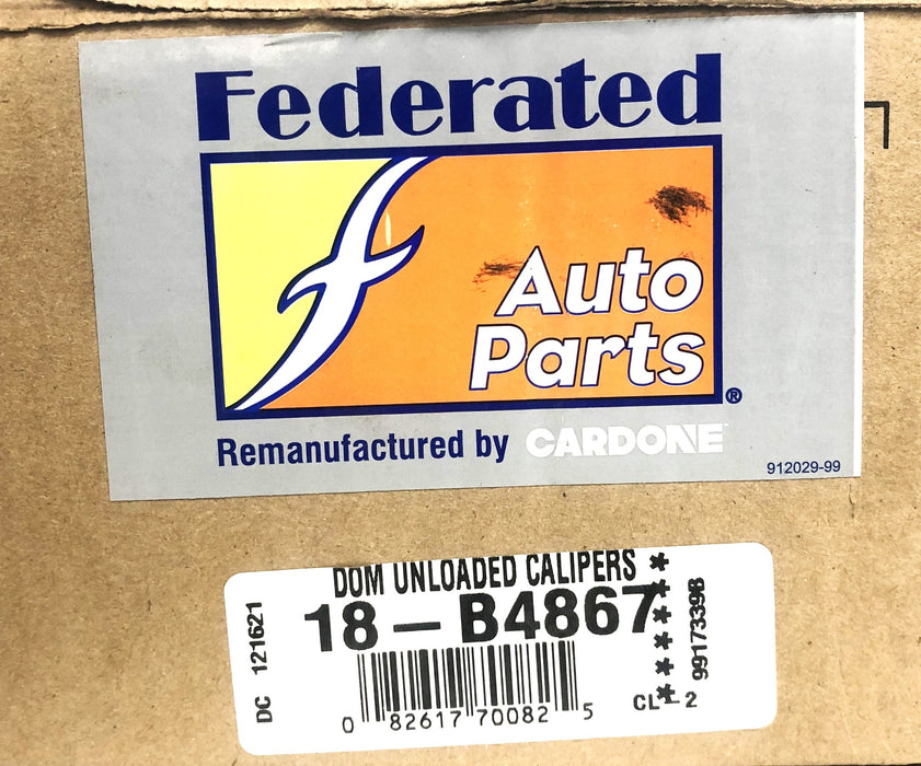 Cardone Federated Disc Brake Caliper 18-B4867 REMANUFACTURED