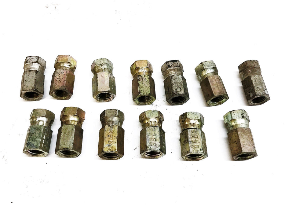 Unbranded 1/4" Female to 1/4" Female Pipe Swivel NPT 9255X4X4 [Lot of 13] NOS