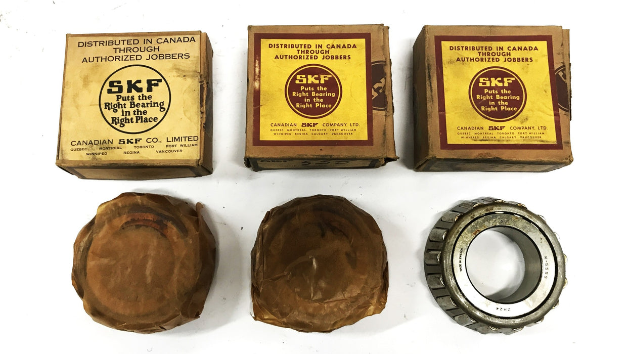 SKF Tapered Roller Bearing Cone 555S [Lot of 3] NOS