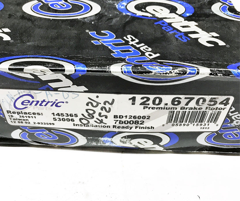 Centric Premium Brake Rotor 120.67054 NOS