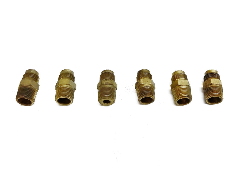 Eaton Brass 3/8" Male to 3/8" Male Flare Straight Adapter 48X6X6 [Lot of 6] NOS