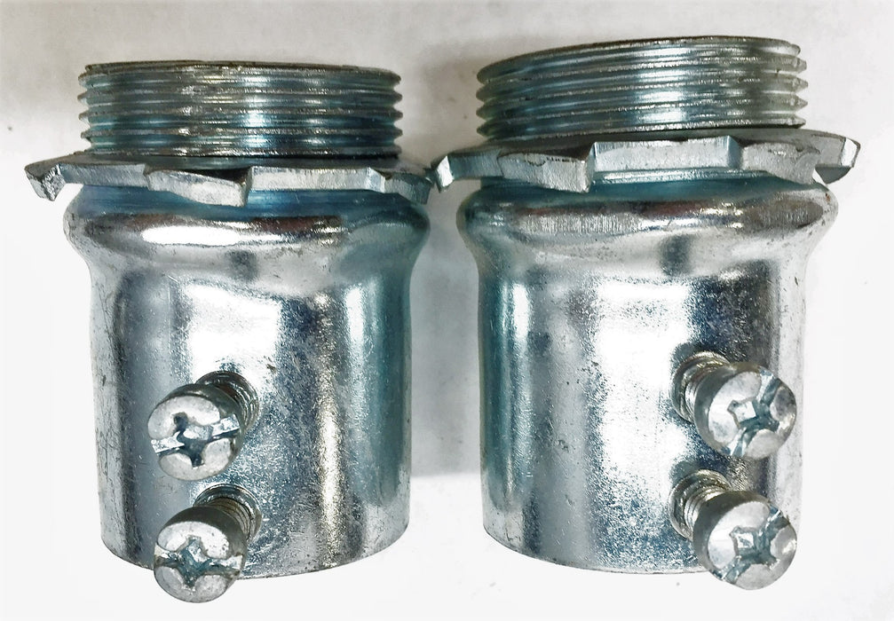 EMT 1-1/4" Conduit Set-Screw Connector/Coupler [Lot of 2] NOS
