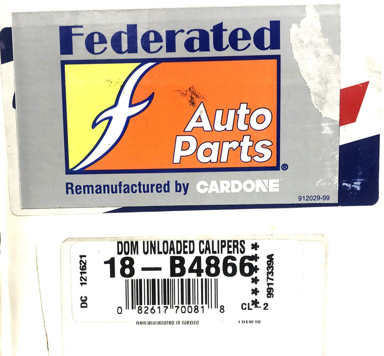 Cardone Federated Disc Brake Caliper 18-B4866 REMANUFACTURED