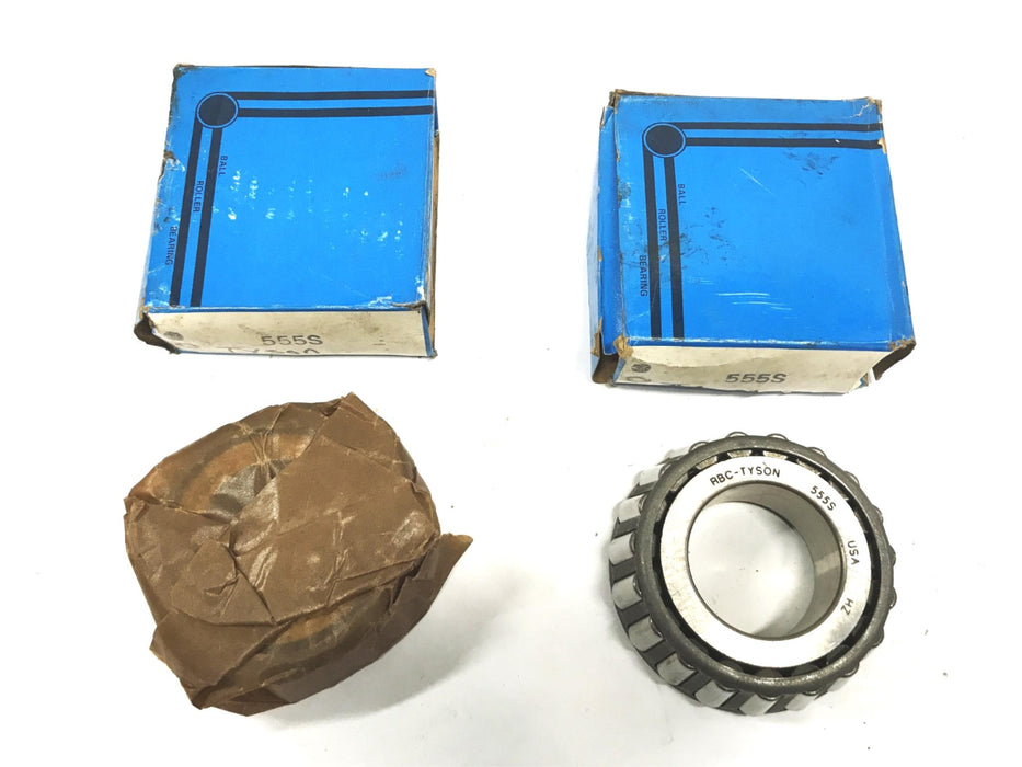 Tyson Tapered Roller Bearing Cone 555S [Lot of 2] NOS