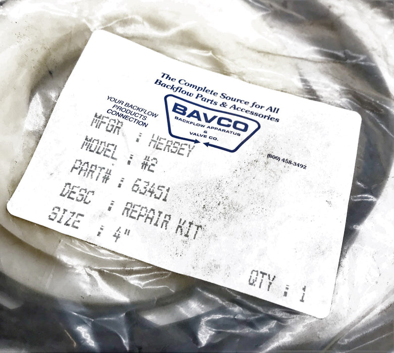 Bavco/Hersey "#2" 4" Rubber Repair Kit 63451 NOS