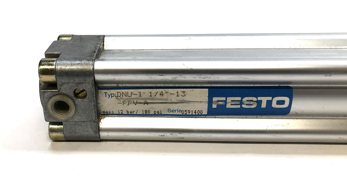 Festo 12 Bar 180 PSI Pneumatic Cylinder DNU-1 1/4-13-PPV-A (0591400) NOS