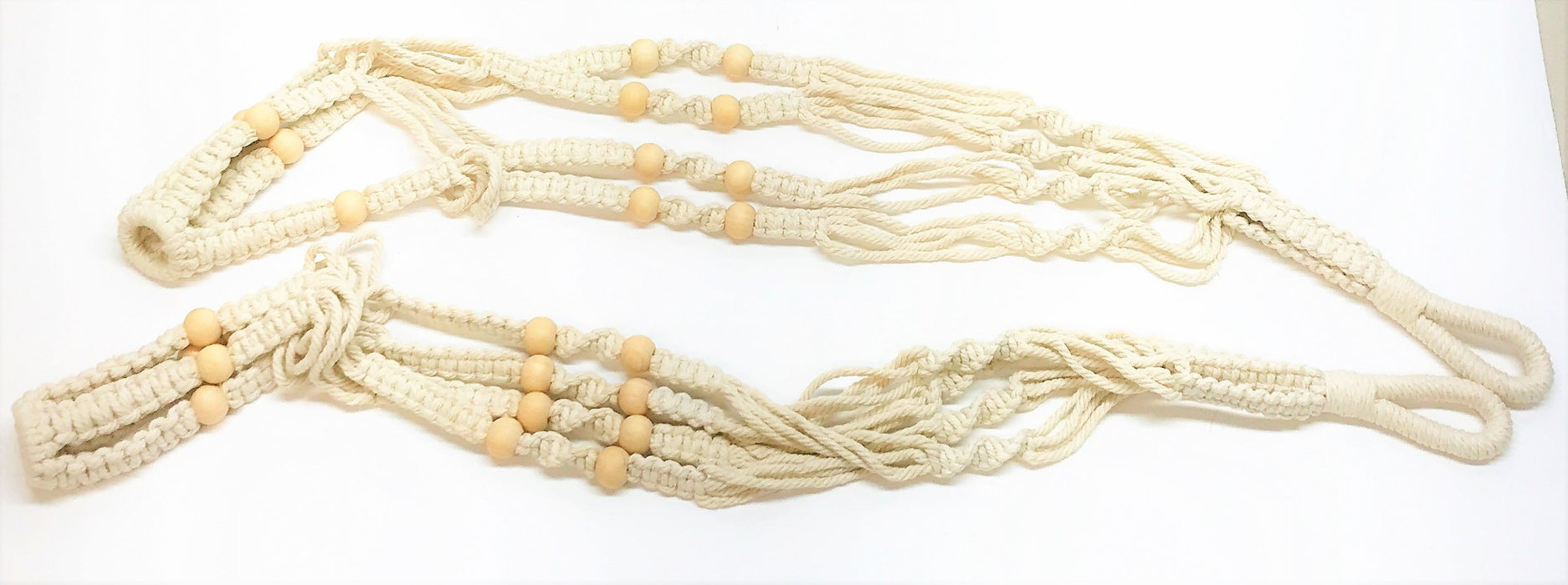 Mkono 35" MacramÃ© Indoor Plant Basket  Hanger [Lot of 2] NOS