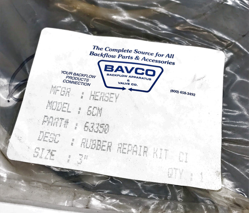 Bavco/Hersey "6CM" 3" Rubber Repair Kit 63350 NOS