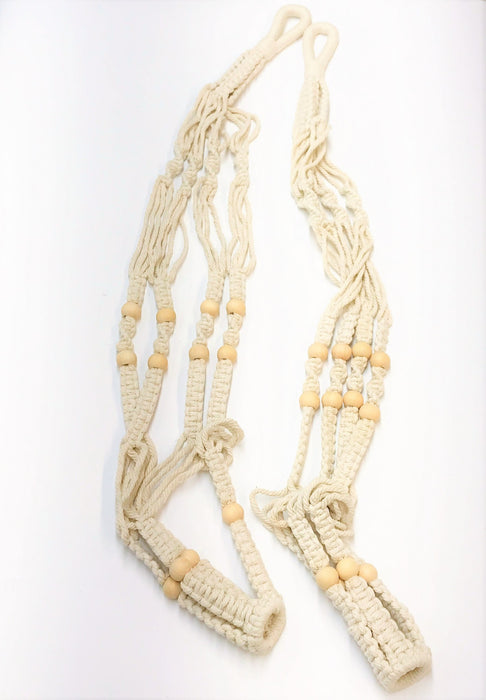 Mkono 35" MacramÃ© Indoor Plant Basket  Hanger [Lot of 2] NOS