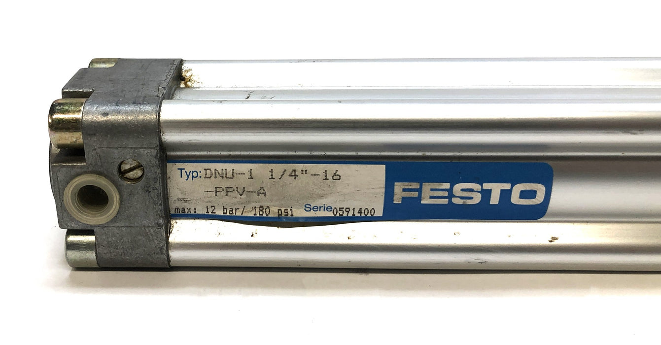 Festo 12 Bar 180 PSI Pneumatic Cylinder DNU-1 1/4-16-PPV-A (0591400) NOS