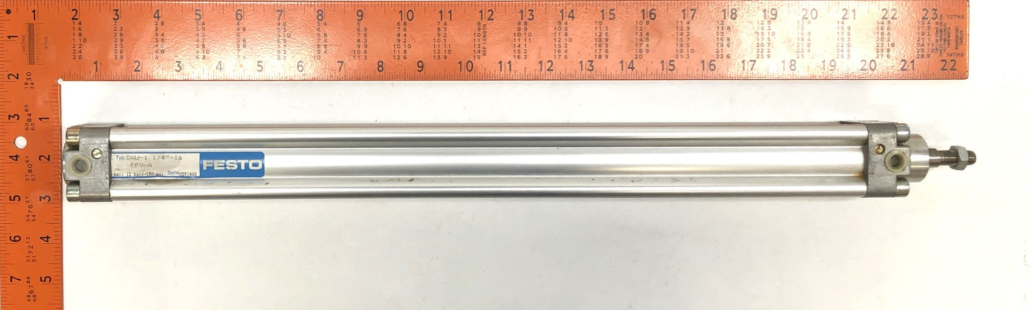 Festo 12 Bar 180 PSI Pneumatic Cylinder DNU-1 1/4-16-PPV-A (0591400) NOS
