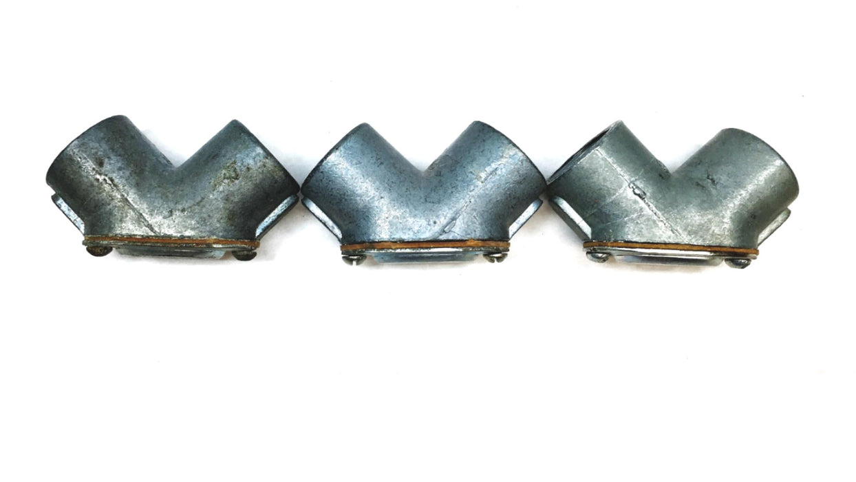 Unbranded 1/2 Inch Conduit Connector Pulling Elbow B [Lot of 3] NOS