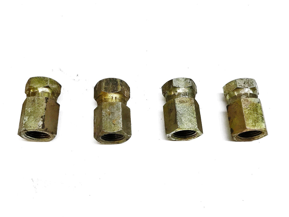 Unbranded 3/8" Female to 3/8" Female Swivel Adapter 9255X6X6 [Lot of 4] NOS