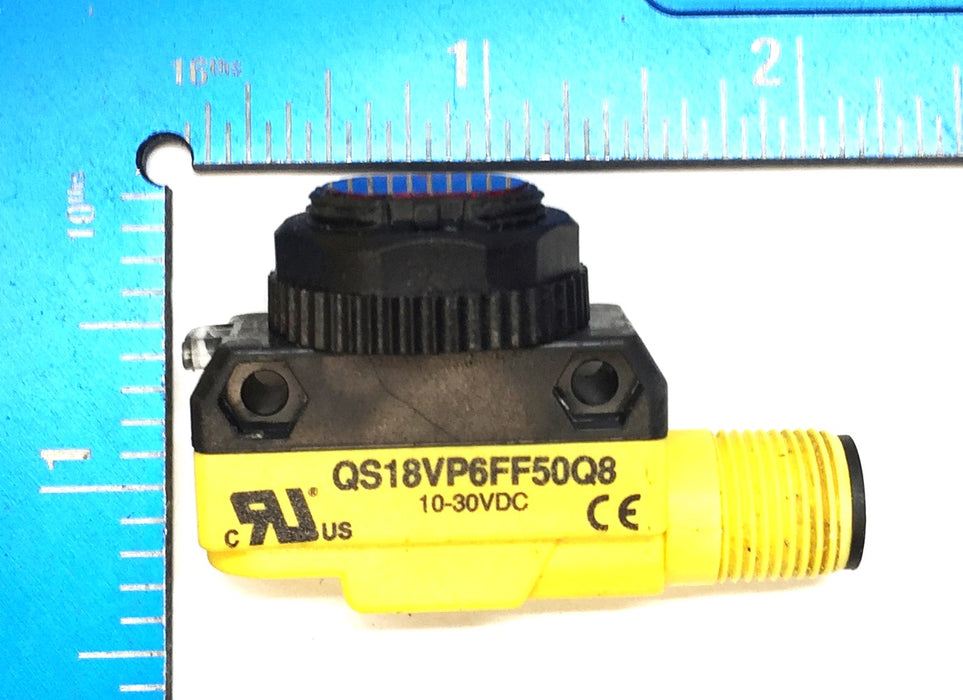 Banner Photoelectric Sensor QS18VP6FF50Q8 USED
