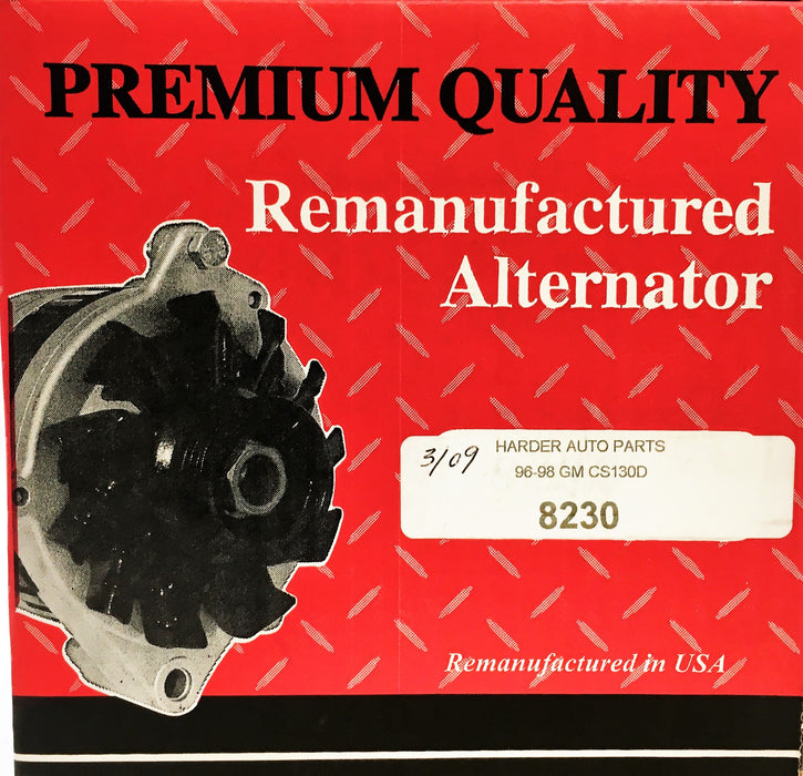 Premium Quality Alternator 8230 REMANUFACTURED