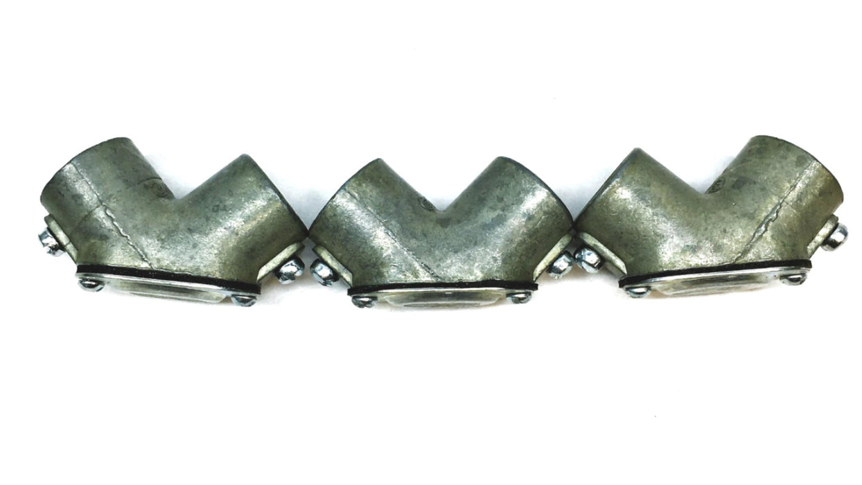 CSA 1/2 Inch Conduit Connector Pulling Elbow B [Lot of 3] NOS