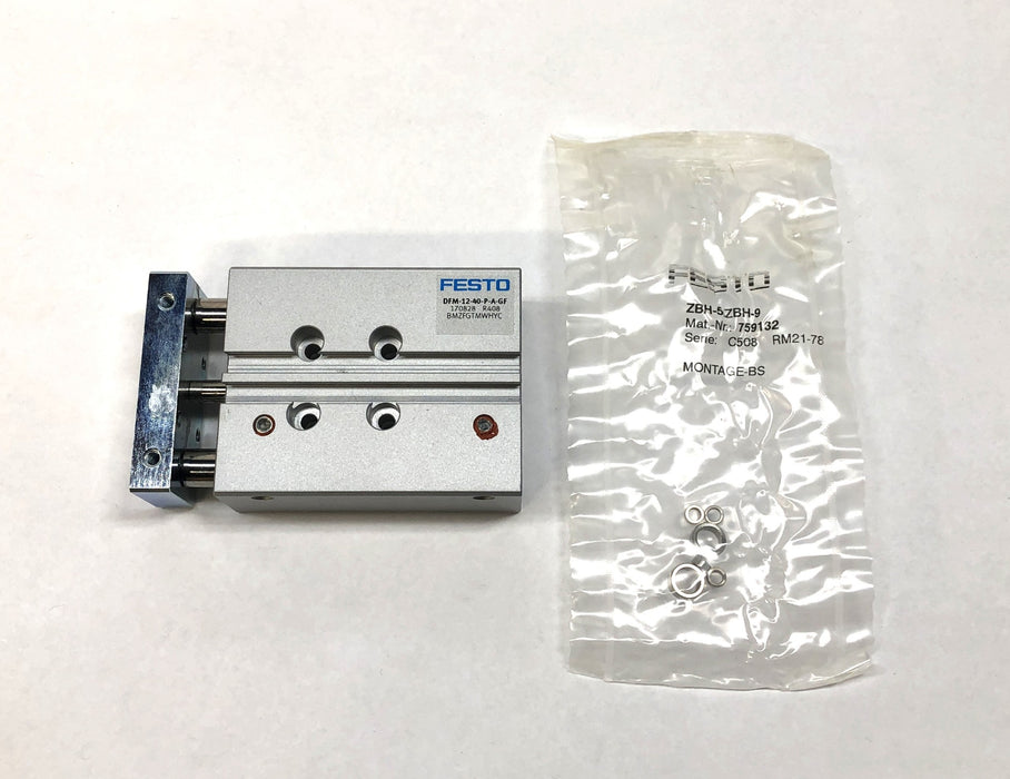 Festo Pneumatic Linear Guided Cylinder DFM-12-40-P-A-GF (170828) NOS