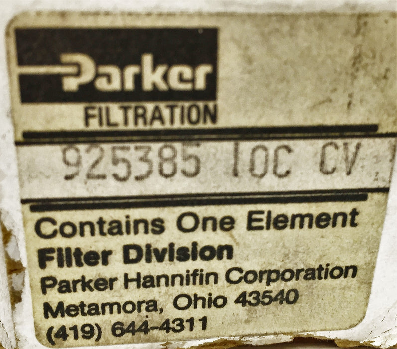 Parker Filtration Element 925385 NOS