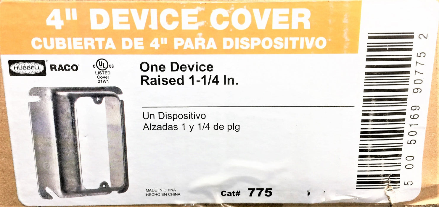 HUBBELL/RACO 4" Raised 1-1/4" Device Cover 775 [Lot of 24] NOS