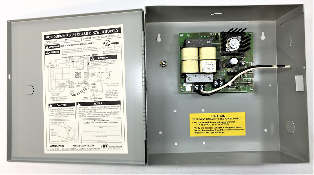 VON DUPRIN Power Supply 24VDC-1A Enclosure PS-861 NOS