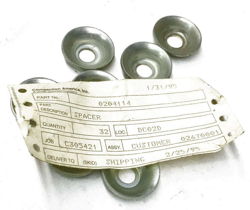 Compation America/Hyster Spacer 0204114 [Lot of 8] NOS