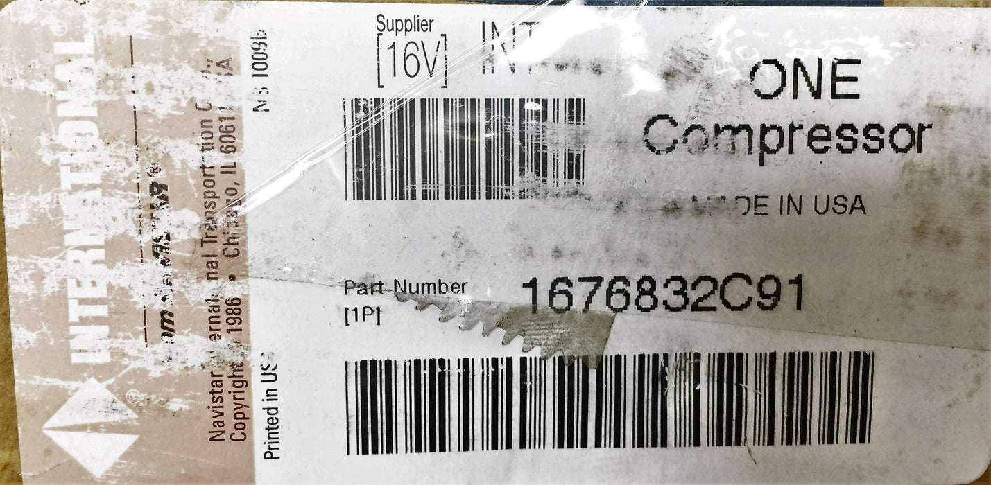 International/Navistar Compressor 1676832C91 NOS