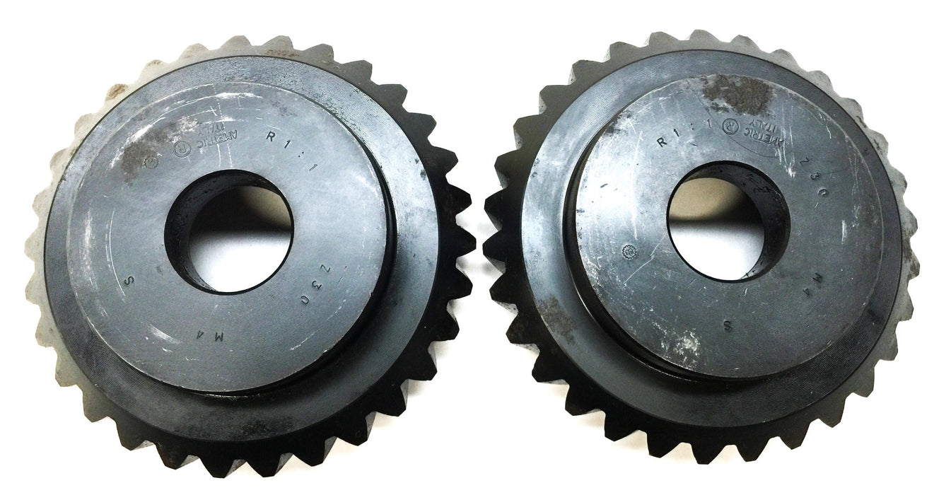 Ametric Helical Bevel Gear Set (2pcs) Z30 M4 (R1:1) NOS