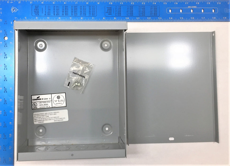 COOPER B-LINE 10" x 8" x 4-1/2" Power Enclosure Box 312J NOS