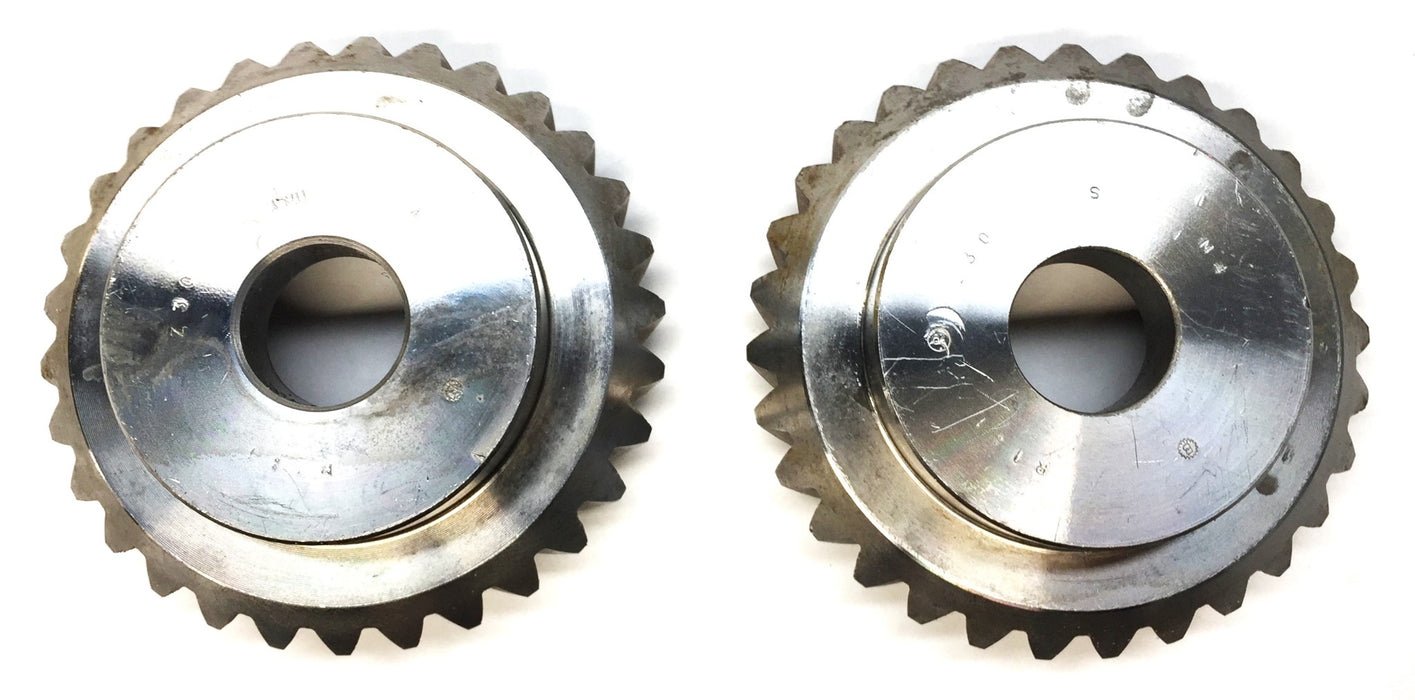 Ametric Steel Helical Bevel Gear Set (2pcs) Z30 M4 (R1:1) NOS