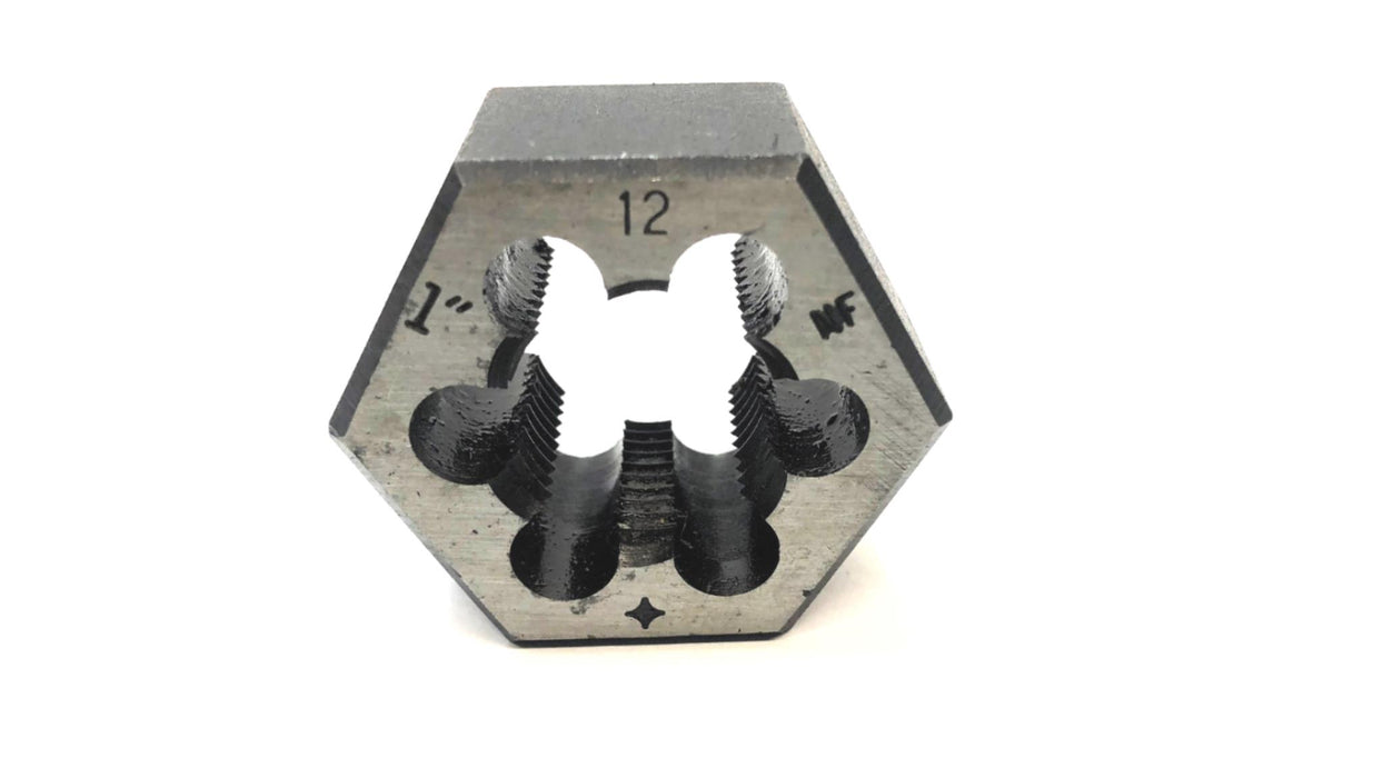 Unbranded 1 INCH - 12 NF Threaded Hex Die USED