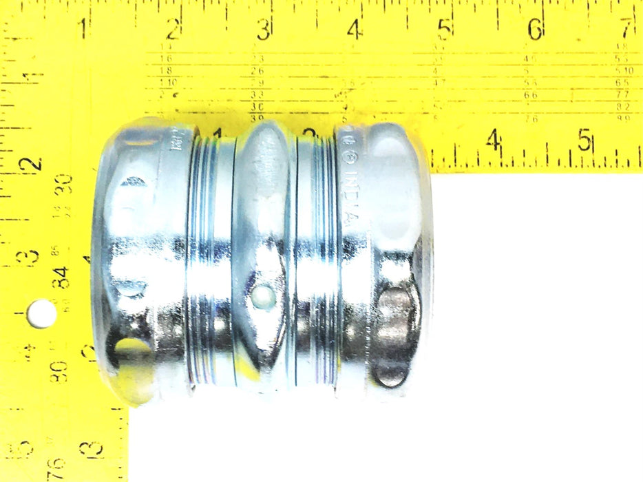 Thomas & Betts 2 Inch Steel Zinc Plated EMT Compression Connector [Lot of 3] NOS