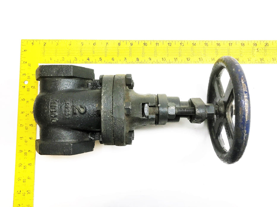 NIBCO Class 125 Iron Body 2" Threaded Gate Valve T-619 USED