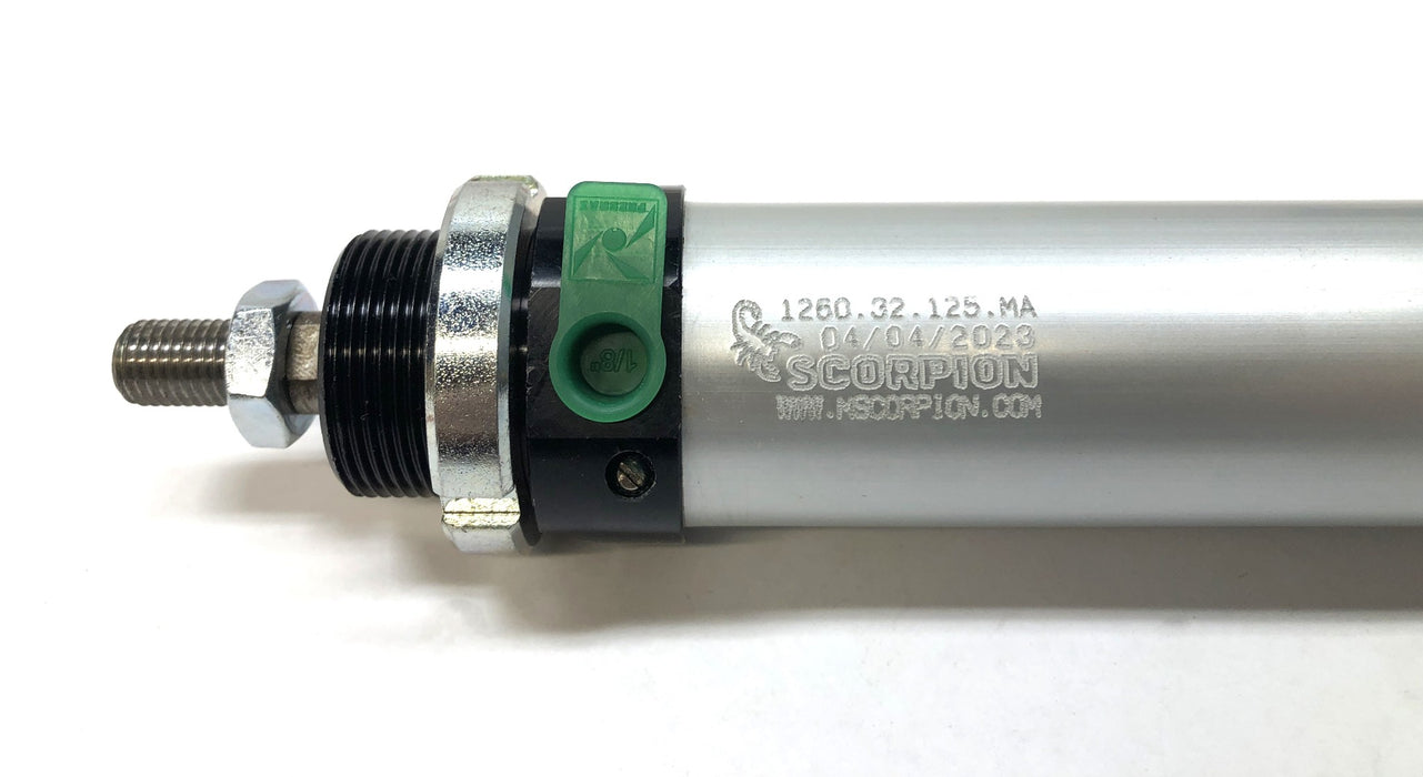 Pneumax Scorpion Pneumatic Round Air Cylinder To ISO 6432 1260.32.125.MA NOS